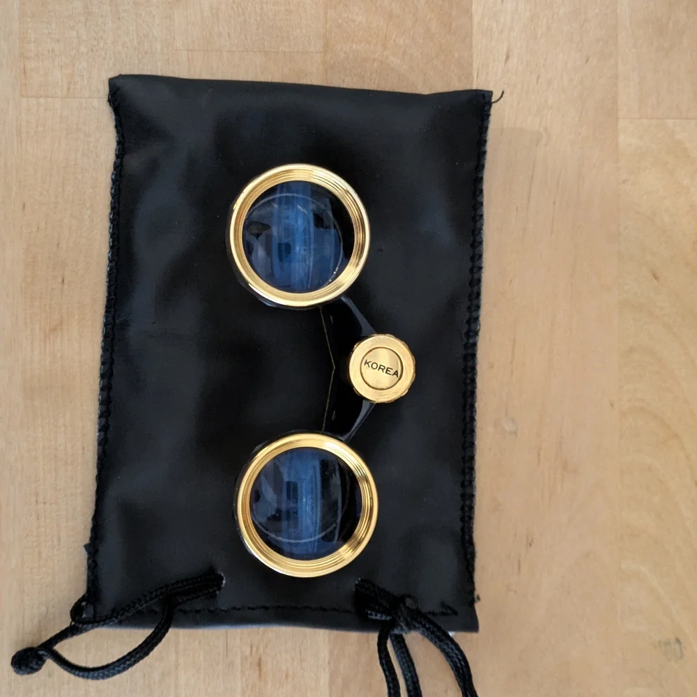 Elegant Black and Gold Binoculars